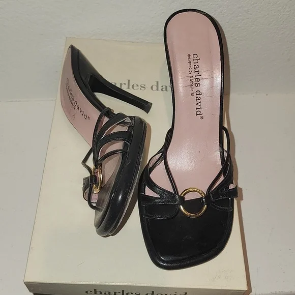 Vintage Y2K Charles david leather heels - Picture 2 of 7